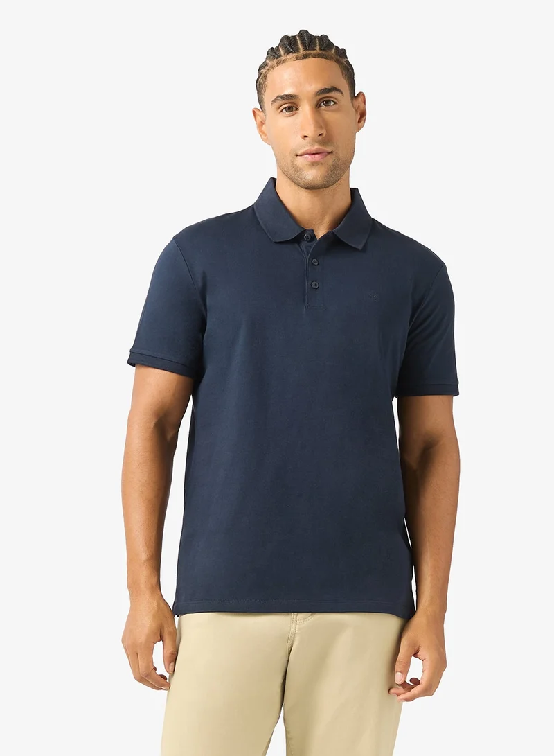 Classic Fit Monogram Embroidery Polo Shirt