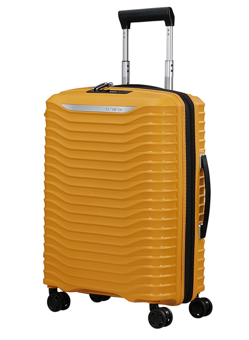 Samsonite حقيبة سفر أبسكيب بحجم كابينة 55 سم / 20 بوصة، 4 عجلات دوارة، بولي بروبيلين، أصفر|جيب شبكي داخلي|قابلة للتوسيع|فاصل قابل للإزالة|قفل TSA|منفذ USB - ضمان دولي لمدة 10 سنوات - Image 1