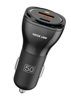 Dual Port 50W Max + 1M Type-C to Type-C Cable - Black