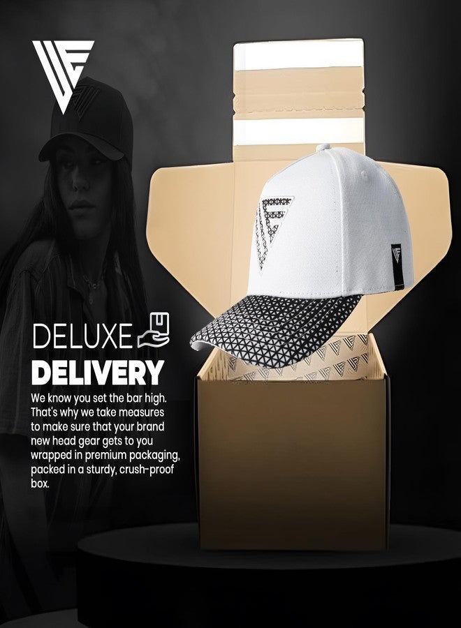 Urban Effort Hats for Men - Women Baseball Hat 6-Panel Hat - Great Dad Cap Adjustable Buckle for Your Style (White) - Image 2