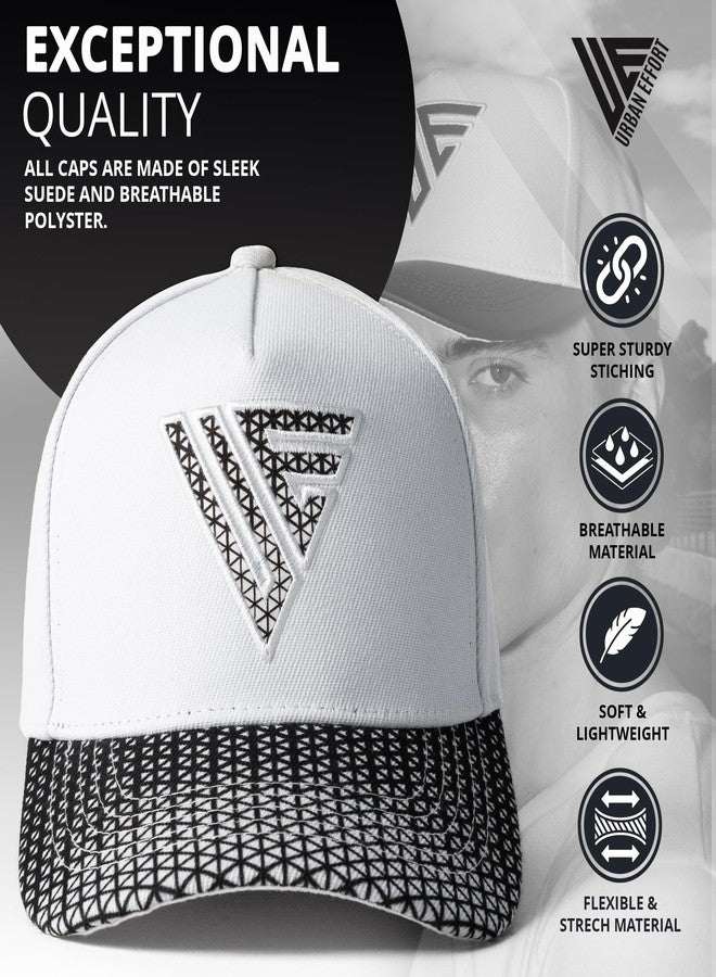 Urban Effort Hats for Men - Women Baseball Hat 6-Panel Hat - Great Dad Cap Adjustable Buckle for Your Style (White) - Image 3