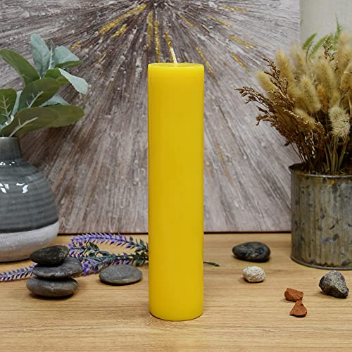 Jeco 2 x 9 Yellow Pillar Candle - Image 2