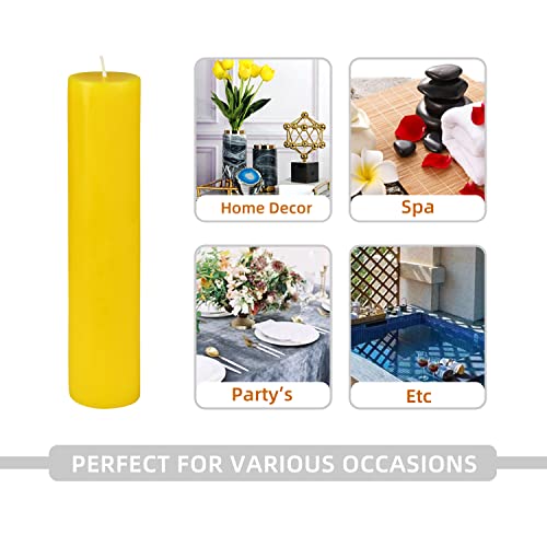 Jeco 2 x 9 Yellow Pillar Candle - Image 5