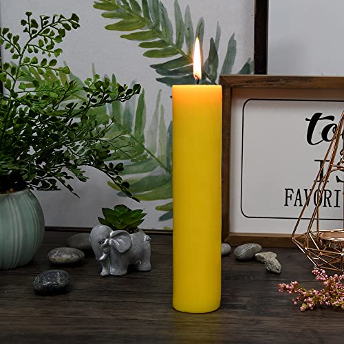 Jeco 2 x 9 Yellow Pillar Candle - Image 3