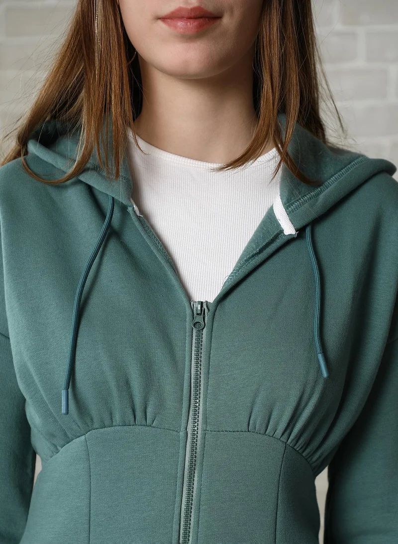 PINACOLADA  Women's Sea Green Hooded Bodycon Dress for Women | Best Price UAE