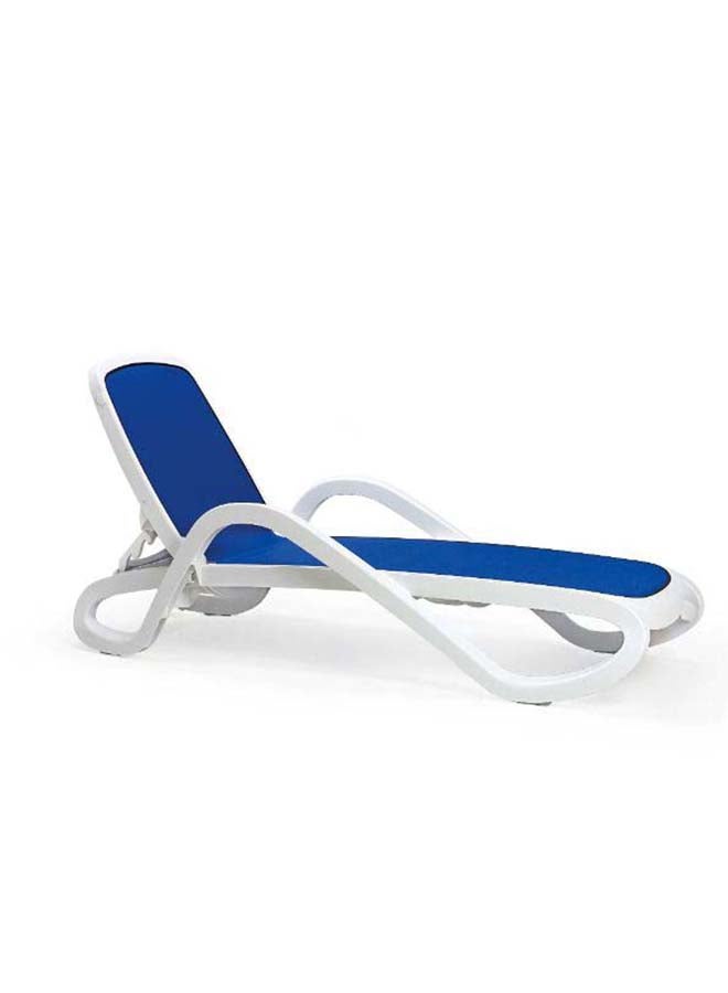 Suncoast Nardi Alfa Sun Lounger - White & Blue  - Image 1