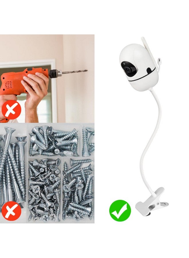 wochel Flexible Baby Monitor Mount Compatible with HelloBaby HB65/HB40/HB6550/HB66/HB6339/HB6550 Pro, ANMEATE SM935E, Baby Camera Mount Without Tools or Wall Damage - Image 4