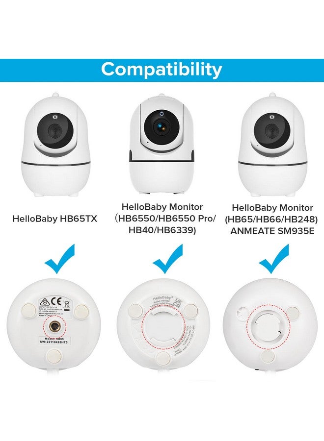 wochel Flexible Baby Monitor Mount Compatible with HelloBaby HB65/HB40/HB6550/HB66/HB6339/HB6550 Pro, ANMEATE SM935E, Baby Camera Mount Without Tools or Wall Damage - Image 2
