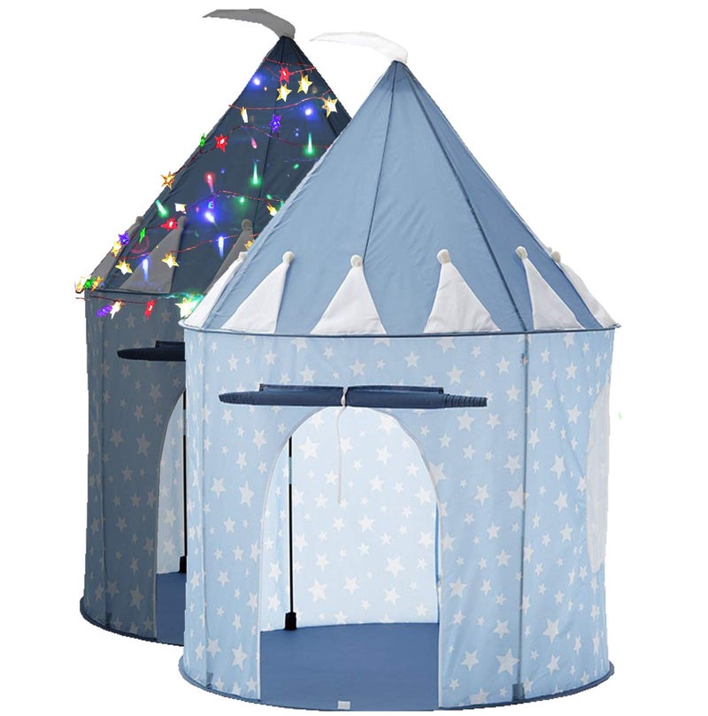 LimitlessFunN Pop Up Kids Play Tent Includes Star Lights Carrying Case Children Indoor Castle Playhouse for Toddlers Boys Girls 41 D x 41 W x 53 H - Image 3