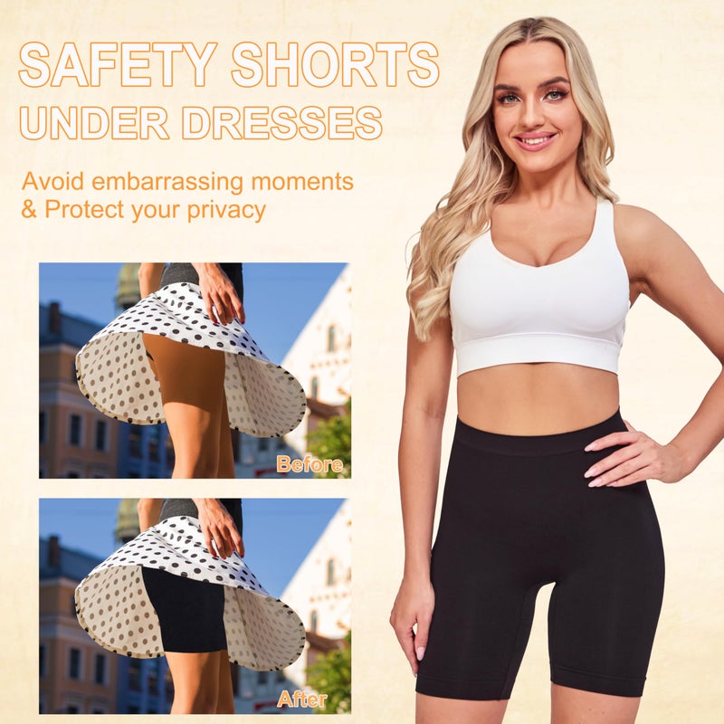 Mesachy Slip Shorts for Women Under Dresses Anti Chafing Boyshorts Seamless Smooth Shorts - Image 4