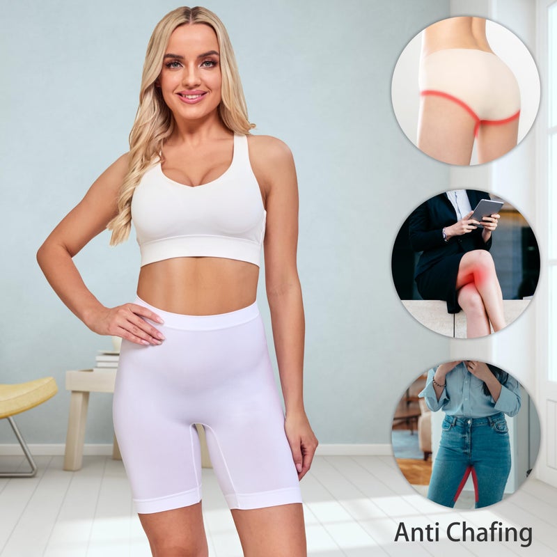 Mesachy Slip Shorts for Women Under Dresses Anti Chafing Boyshorts Seamless Smooth Shorts - Image 5