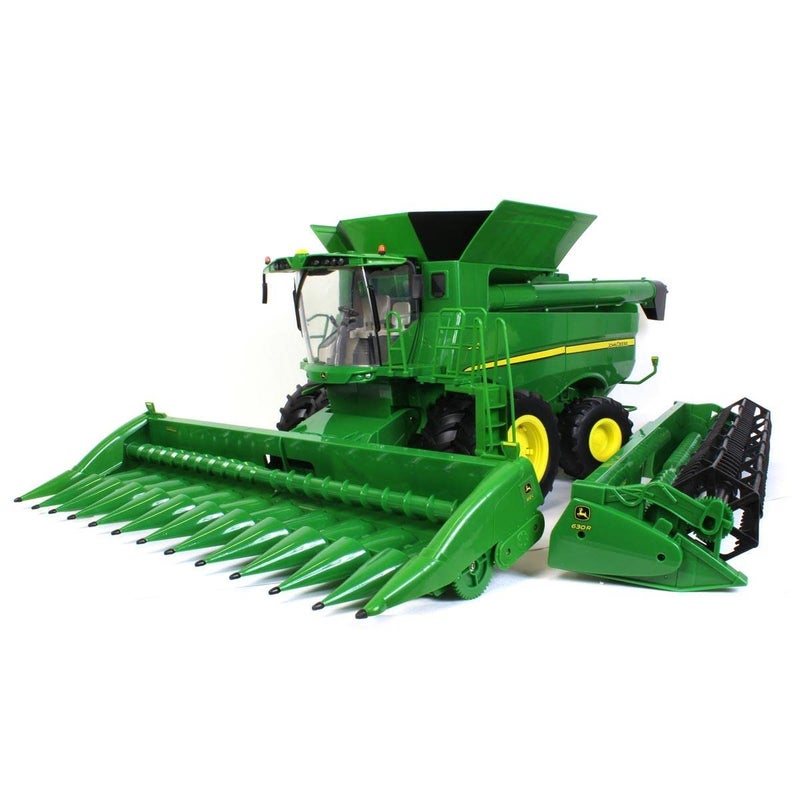TOMY Big Farm John Deere S690 Combine  116 Scale  Includes Corn and Draper Head Attachments  Farm Toys with Realistic Lights and Sounds  Ages 3 Years and Up - Image 2