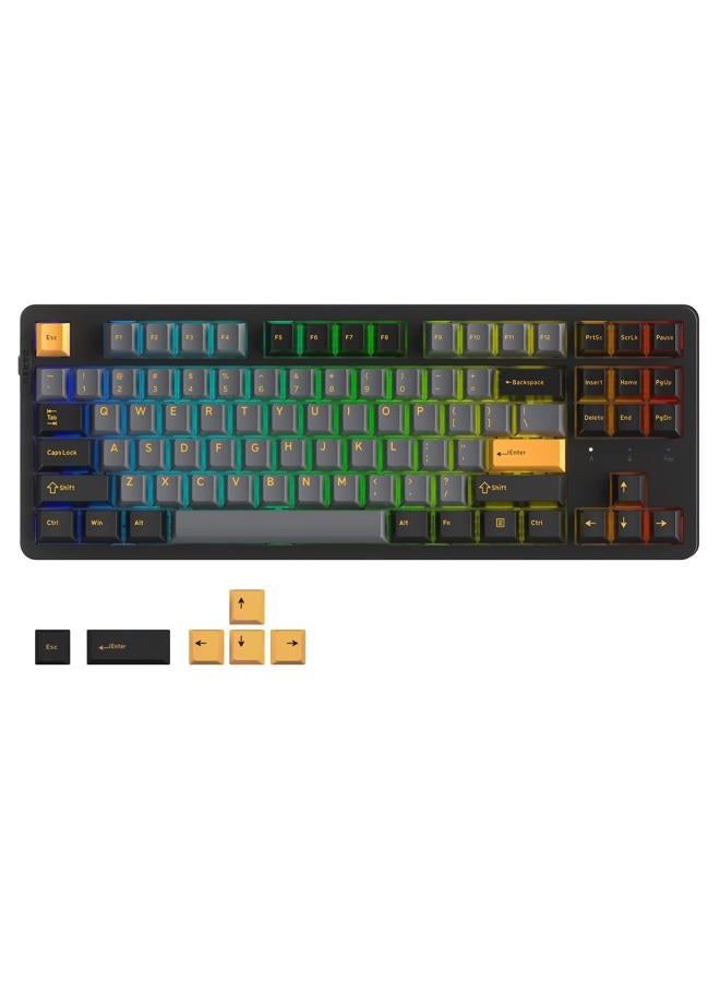 DAREU EK87PRO 80% Wireless Mechanical Gaming Keyboard,TKL Tri-Mode RGB Keyboard with Hot-Swappable,PBT Keycaps,Gasket Mount,6-Layer Padding for Win/Mac - Image 1