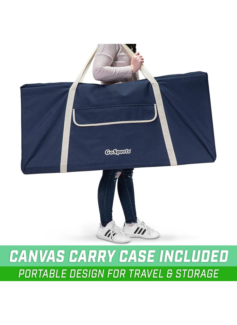 GoSports 4 Foot Width Giant Portable 4 in a Row Game  Huge Size with Carry Case and Rules Brown