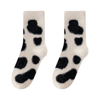 Plush socks womens autumn home fleece-lined thickened cute mid-calf length socks autumn and winter home warm mink velvet stockings White spots - pzsku/ZAC94E91C376DDC6054E5Z/45/1746212168/8d6248cd-884a-4ac0-b675-b912849a9565