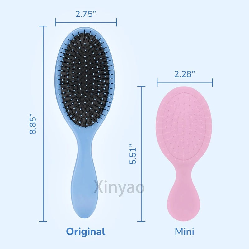 Bluejw Logo Hair Brush - Soft Flexible Bristles Hairbrush for Women Men, Detangling Brush for All Hair Types: Wet, Dry, Curly, Straight Hair - Image 4