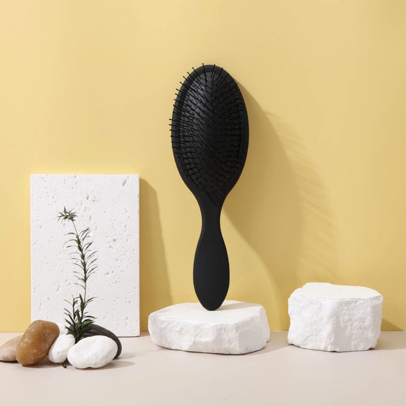 Bluejw Logo Hair Brush - Soft Flexible Bristles Hairbrush for Women Men, Detangling Brush for All Hair Types: Wet, Dry, Curly, Straight Hair - Image 1