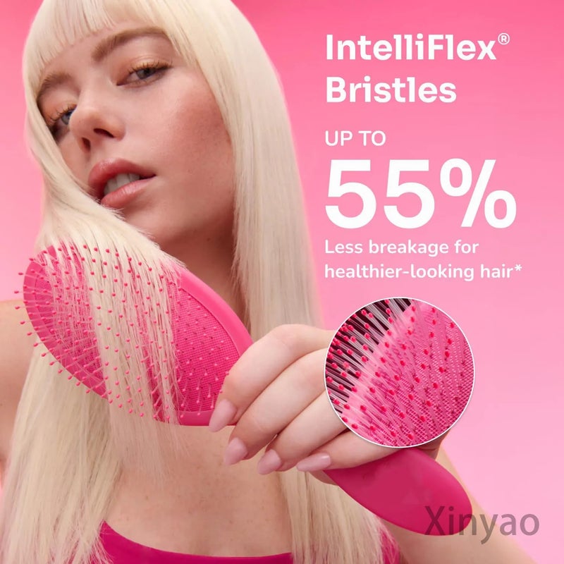 Bluejw Logo Hair Brush - Soft Flexible Bristles Hairbrush for Women Men, Detangling Brush for All Hair Types: Wet, Dry, Curly, Straight Hair - Image 5