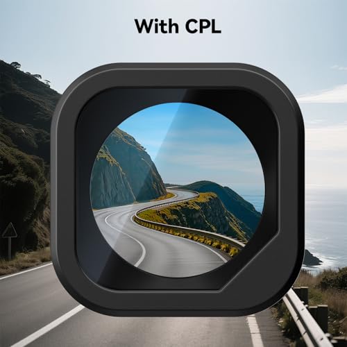 REDTIGER F17 Circular Polarizing Lens, CPL Filter for Dash Cam, Lens Protection for F17, Effect Filters Support F17, Reduce Glare & Reflection - Image 4