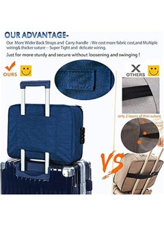 ماركة غير محددة A4 Letter Size Document Organizer with Password Lock, Portable File Holder with 2 Separators Multi-Function Document Storage Bag for Laptop, Contracts, passports, certificates(Navy Blue)  - Image 5
