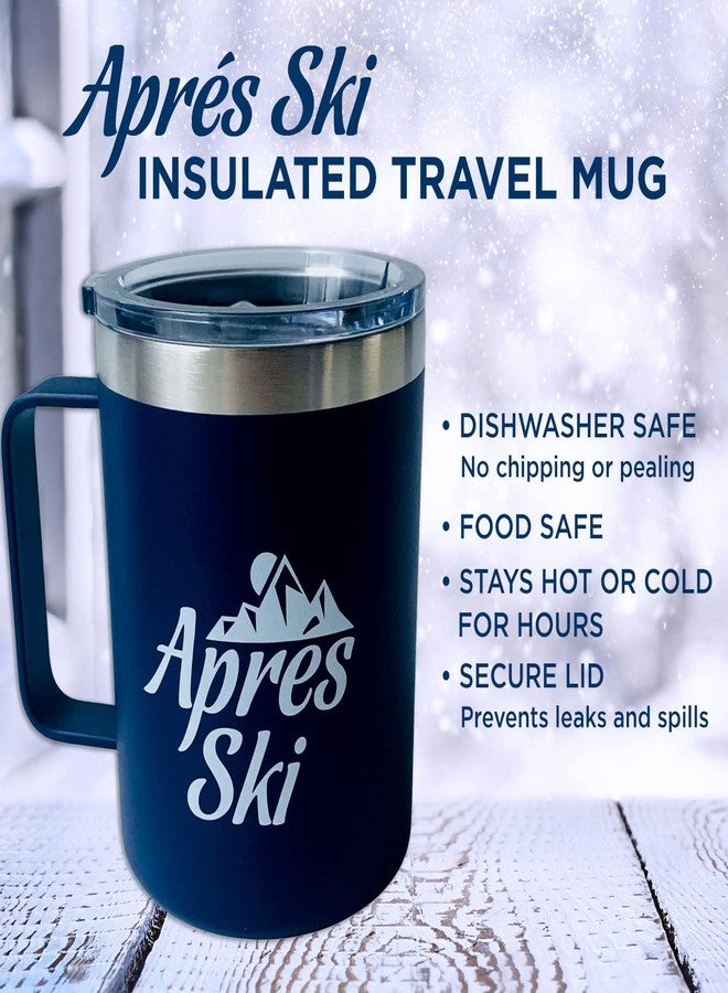 Twerp Apres Ski Travel Mug for Skiers - Leak Proof Insulated Coffee Mug with Handle & Lid - Gift for Skiers - Image 2