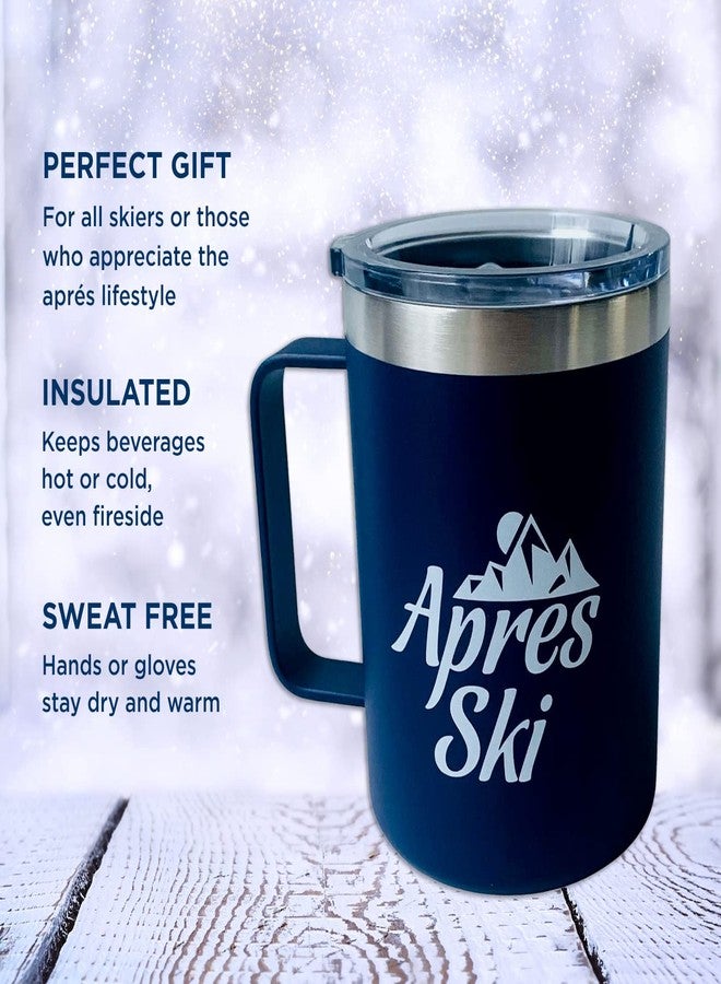 Twerp Apres Ski Travel Mug for Skiers - Leak Proof Insulated Coffee Mug with Handle & Lid - Gift for Skiers - Image 3