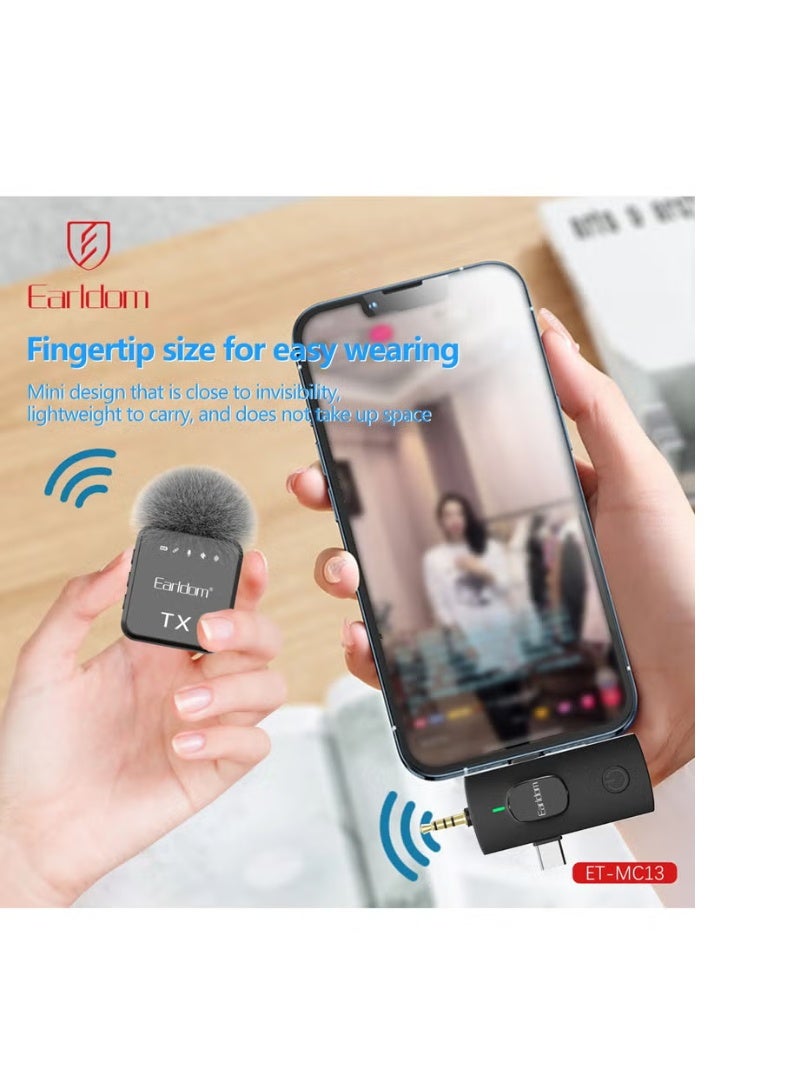 Earldom “Earldom 3-in-1 Wireless Lavalier Microphone – Portable Clip-On Mic for Smartphones, Cameras & PCs” - Image 3