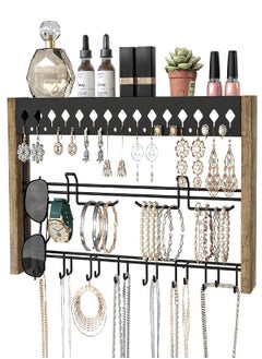 J JACKCUBE DESIGN Rustic Wood Wall Mount Jewelry Organizer with Metal Hooks for Necklaces Earrings and Bracelets (Wood) : MK460A - pzsku/ZAC953A9CA5BF8E88869DZ/45/_/1692875351/e1be60c4-4ac1-4e43-921a-ed2d607b3f00