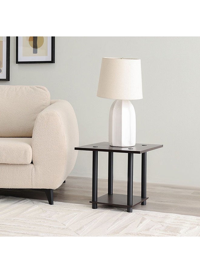 DANUBE HOME Torkay End Table Multifunctional Living Room Table Space Saving Side Table Modern Design Furniture For Home Bedroom 45x45x40.5Cm Wenge  - Image 1
