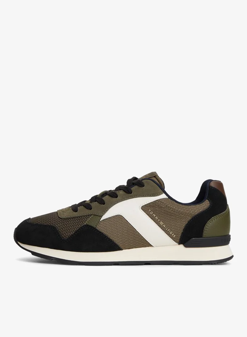 Tommy Hilfiger  Logo Mixed Texture Trainers for Men | Best Price UAE