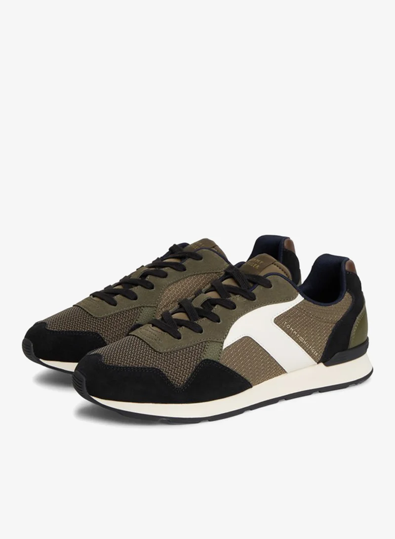 Tommy Hilfiger  Logo Mixed Texture Trainers for Men | Best Price UAE