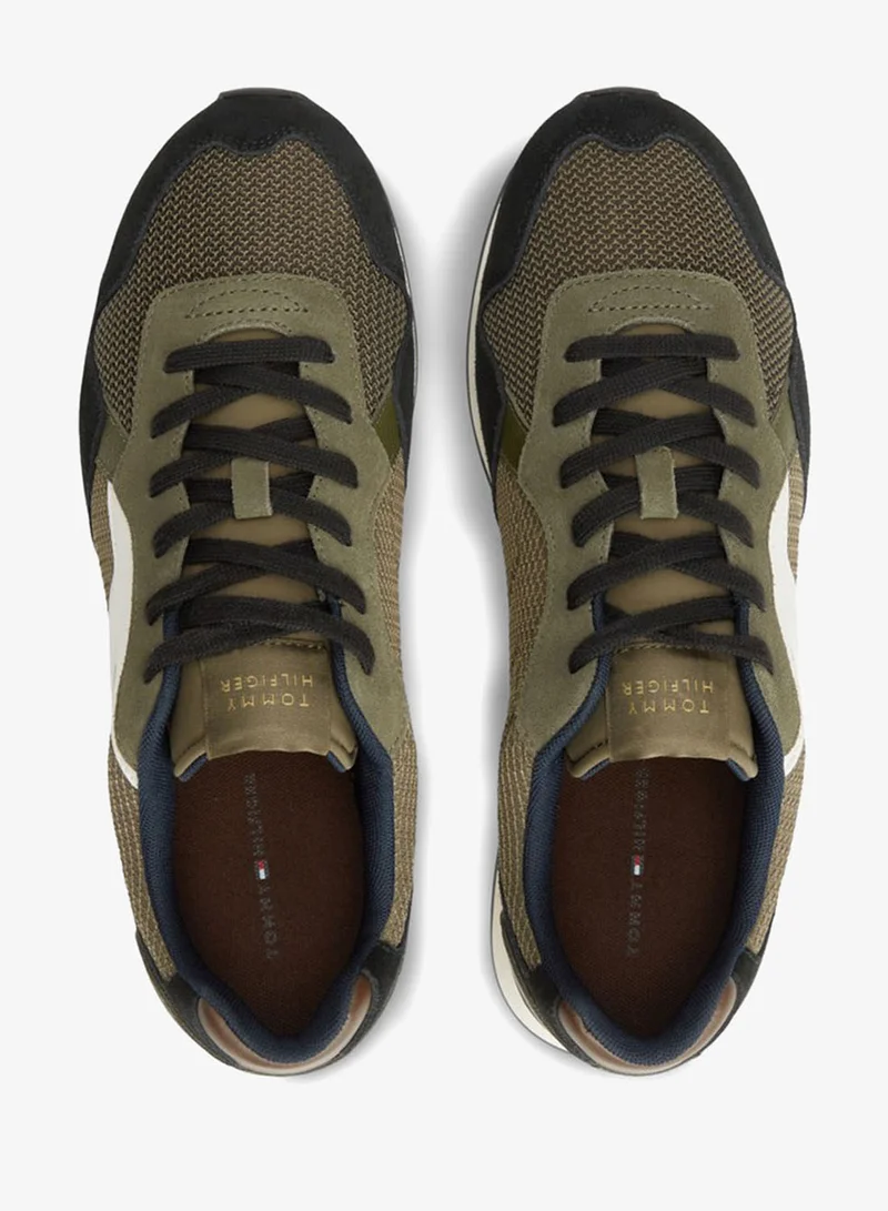 Tommy Hilfiger  Logo Mixed Texture Trainers for Men | Best Price UAE