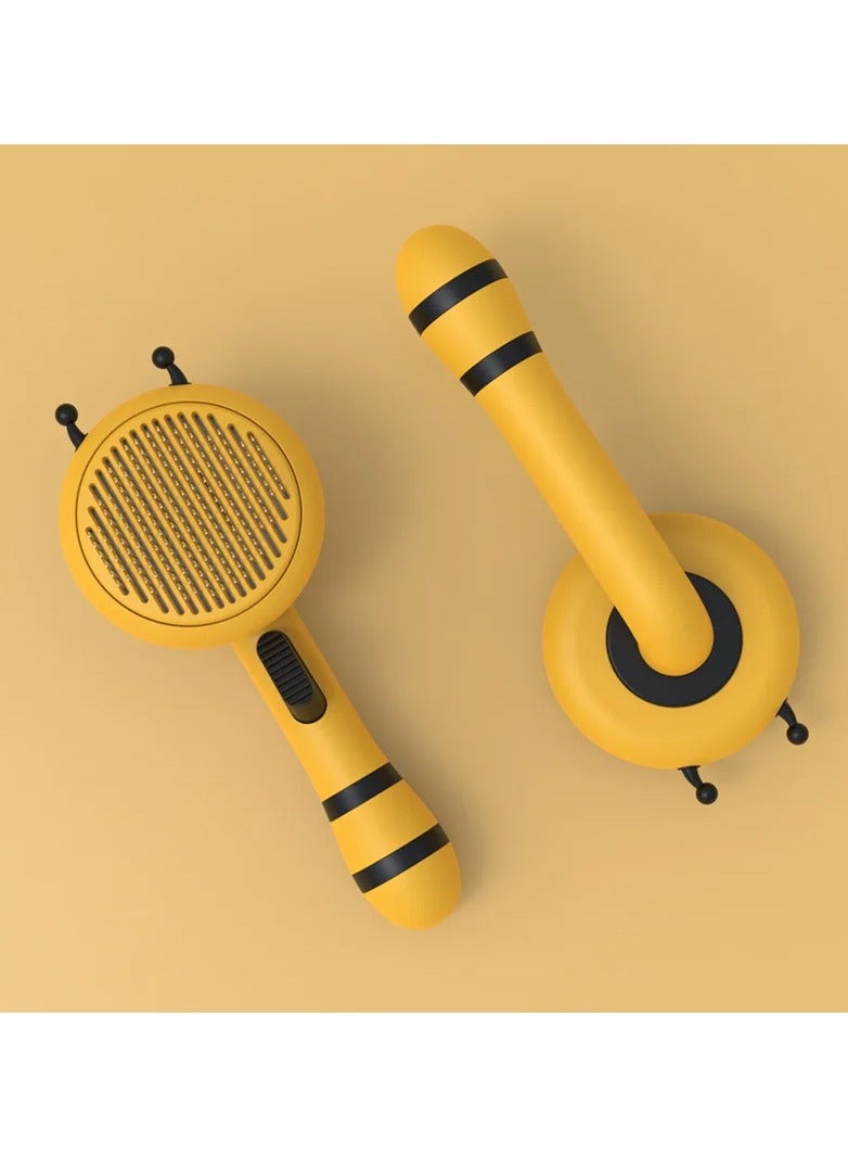 Self-Cleaning Pet Grooming Brush, Gentle Soft Brush for Cats and Dogs, Soft Cat Comb with 184 Massage Needles, Gentle Loose Hair Removal Brush for Short and Long Haired Pets - Image 2