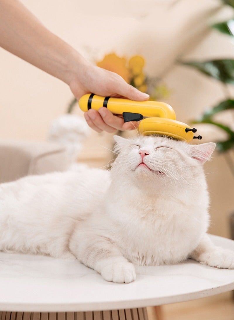 Self-Cleaning Pet Grooming Brush, Gentle Soft Brush for Cats and Dogs, Soft Cat Comb with 184 Massage Needles, Gentle Loose Hair Removal Brush for Short and Long Haired Pets - Image 5