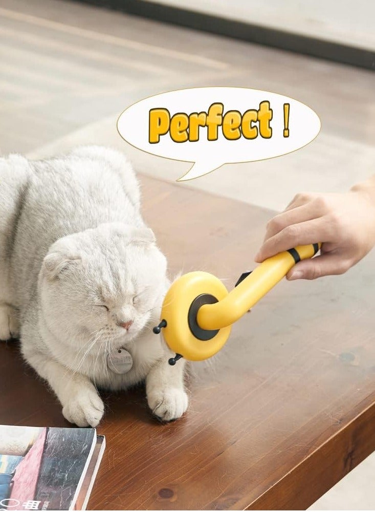 Self-Cleaning Pet Grooming Brush, Gentle Soft Brush for Cats and Dogs, Soft Cat Comb with 184 Massage Needles, Gentle Loose Hair Removal Brush for Short and Long Haired Pets - Image 3