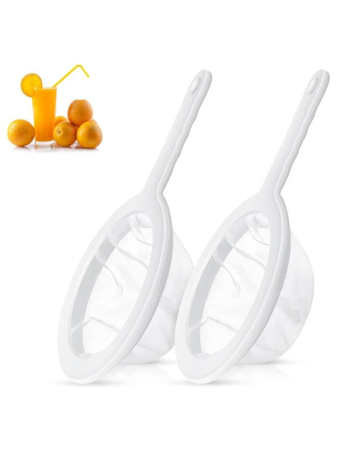 SUNSAR 2pcs Household Sieve Fine Mesh 400 Mesh Filter with Handle Hook, Coffee, Jam, Fruit, Vegetable Filter Set, Flour, Yogurt Food Filter, Soy Milk Juice Coffee Plastic Food Filter - Image 1