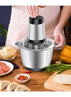 Dream Zone Food Chopper with 3L Stainless Steel Bowl Meat Chopper With Bi-Level Blades, 2 Speed Levels, 300W Multi Food Chopper For Meat, Vegetables, Fruits And Nuts  - Image 2