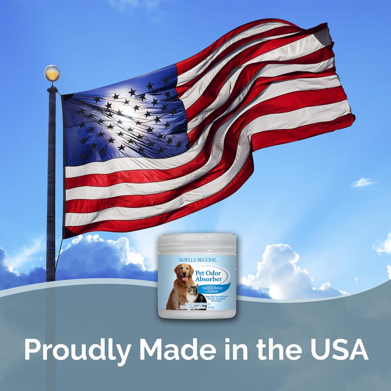 SMELLS BEGONE Air Freshener Pet Odor Absorber Gel - 15 oz, Pack of 2 - Absorbs and Eliminates Odor in Pet Areas, Bathrooms, Cars, & Boats - Made with Essential Oils - Soothing Breeze Scent - Image 5