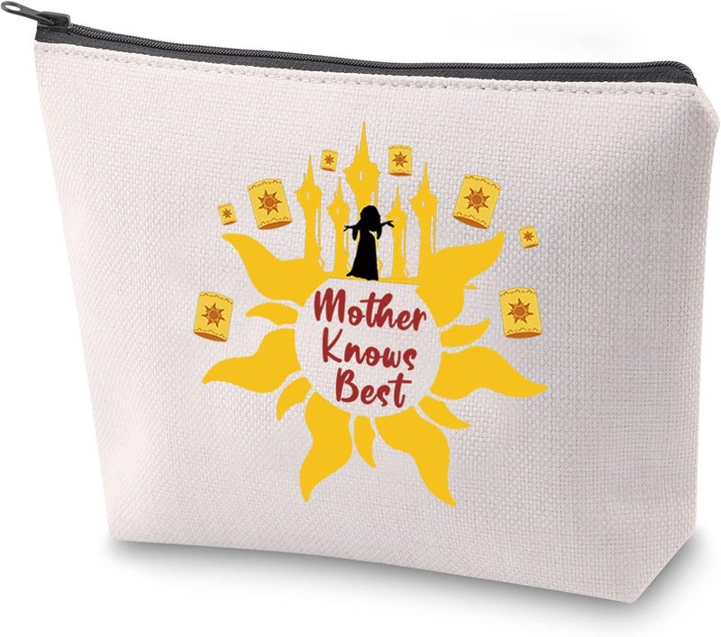 ZJXHPO Tangled Villain Mother Gothel Survival Kit Mother Knows Best Makeup Bag With Zipper Villain Witch Toiletry Bag Villain Lady Gift (Mother Knows Best)