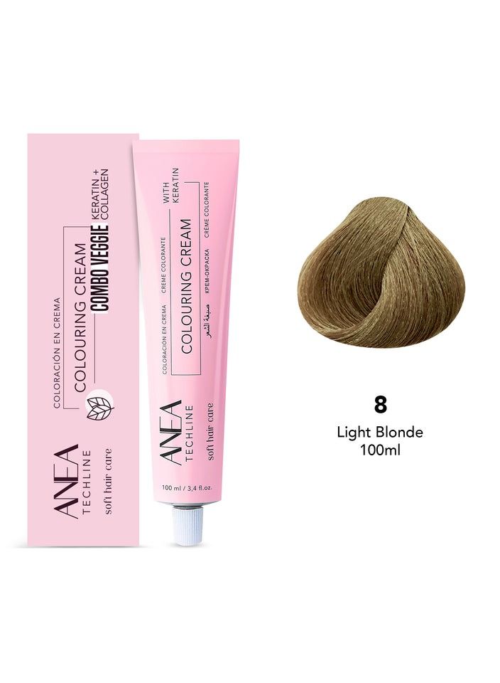 Anea Techline Colouring Cream 8 Light Blonde 100 ml
