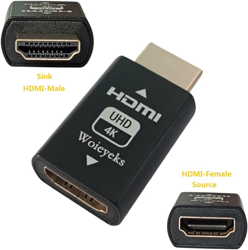 4K HDMI EDID محاكي تمرير - الدقة الافتراضية 1920x1080@60Hz الأعلى 3840x2160@60Hz - لمفاتيح/موزعات/مستقبلات AV/فواصل فيديو HDMI من Mac Thunderbolt - Image 2