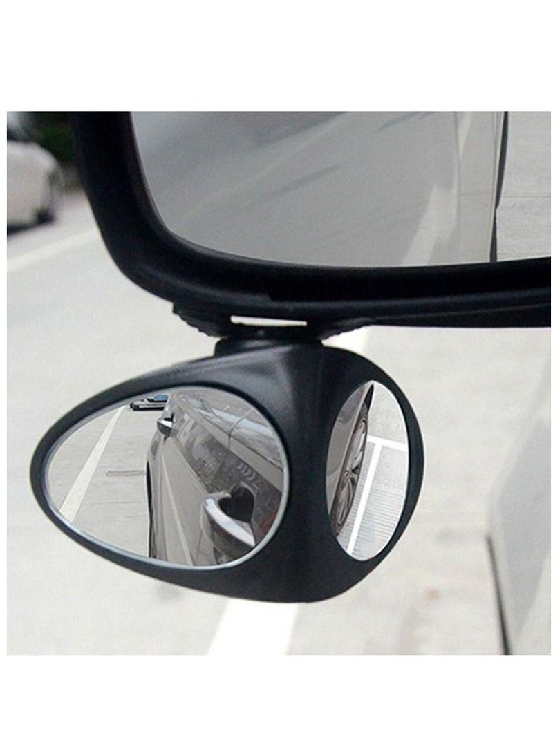 Mirror for Vehicle Wide Angle Mirror 360 Rotating Adjustable Convex Rear View Left Mirror for Safe Parking Black 1Pc - Image 2