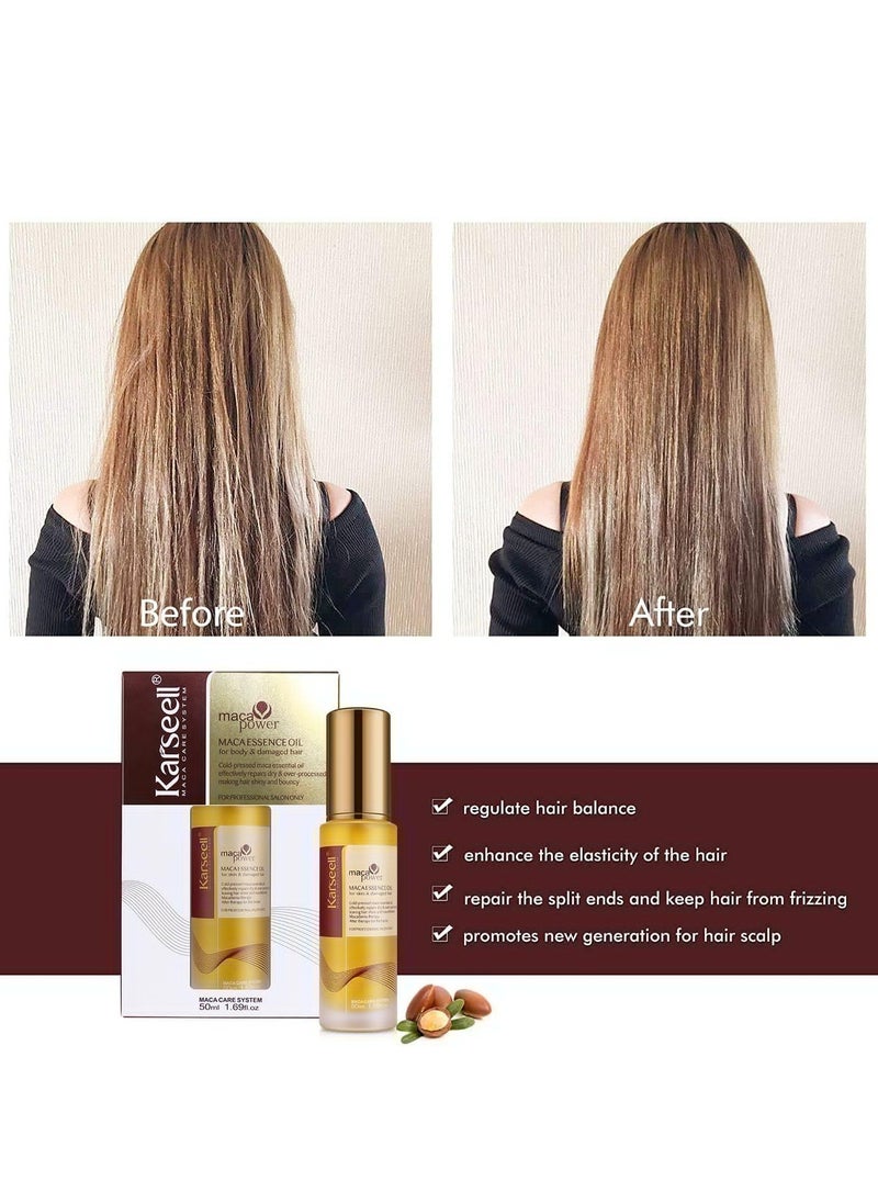 Karseell Moroccan Argan Oil for Hair Healing Cold Pressed Weightless Argan Oil Hair Serum for Dry Damaged Hair 50ml  - Image 3