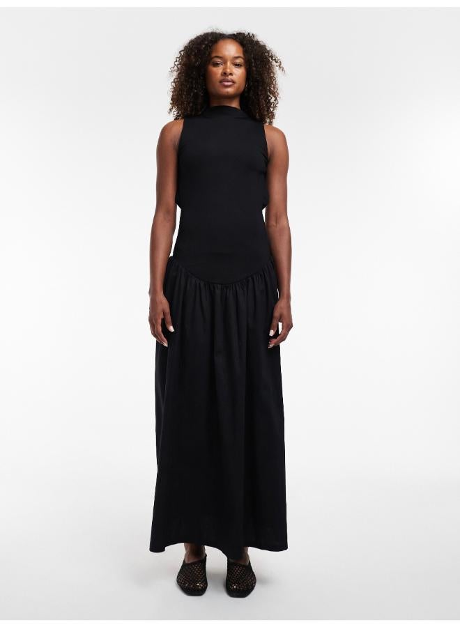 TOPSHOP Casual Short Sleeve Open Maxi Dress - Image 1