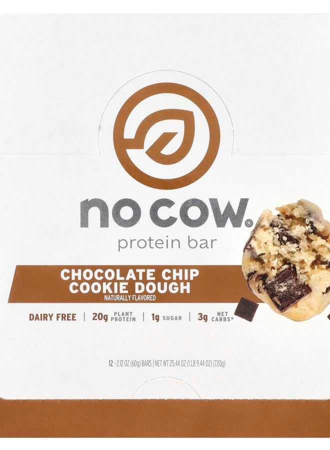Protein Bar Chocolate Chip Cookie Dough 12 Bars 2.12 oz (60 g) Each