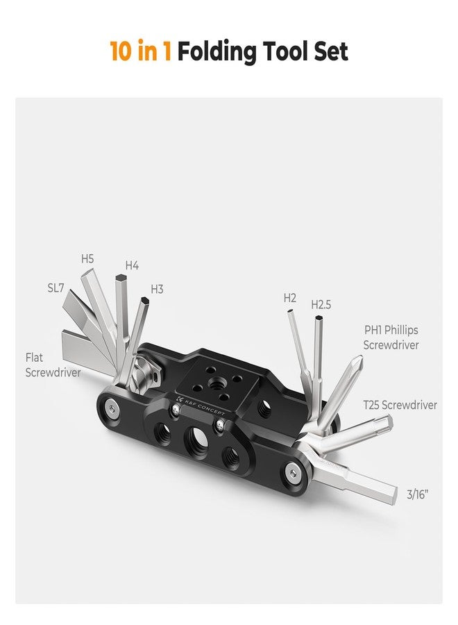 K&F Concept 10-in-1 Camera Multitool, Foldable Tool Set with Screwdriver and Spanner for Photographers - Image 2