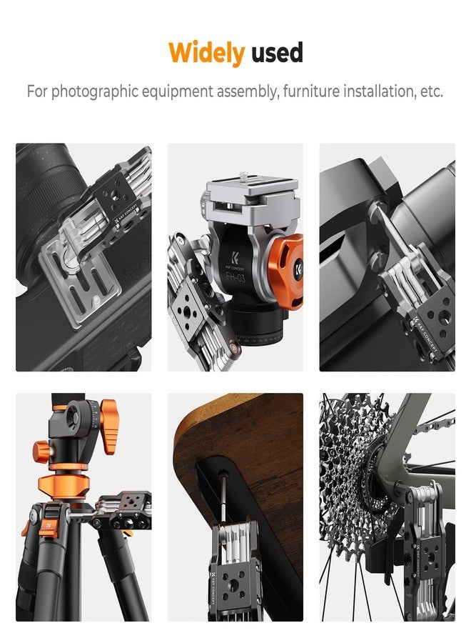 K&F Concept 10-in-1 Camera Multitool, Foldable Tool Set with Screwdriver and Spanner for Photographers - Image 4
