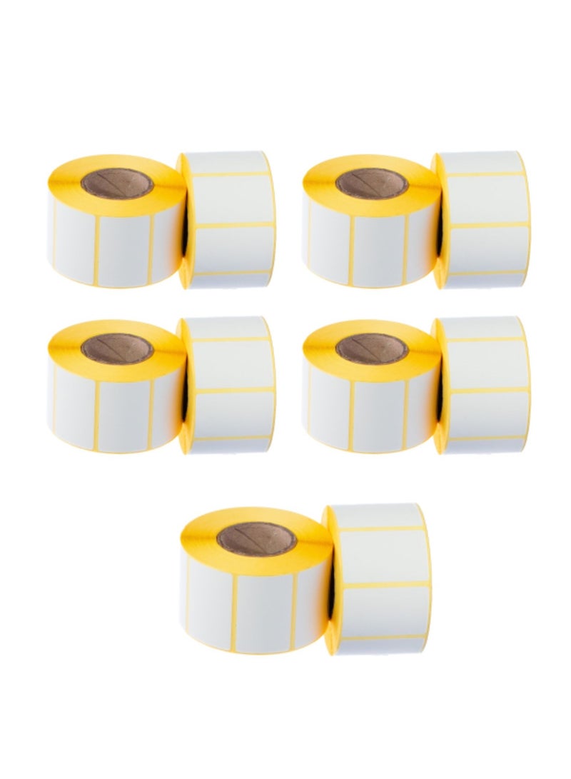 Terabyte 10 Rolls - 50mm x 25mm Barcode Label Sticker Direct Thermal 1000 Labels Per Roll - Image 1