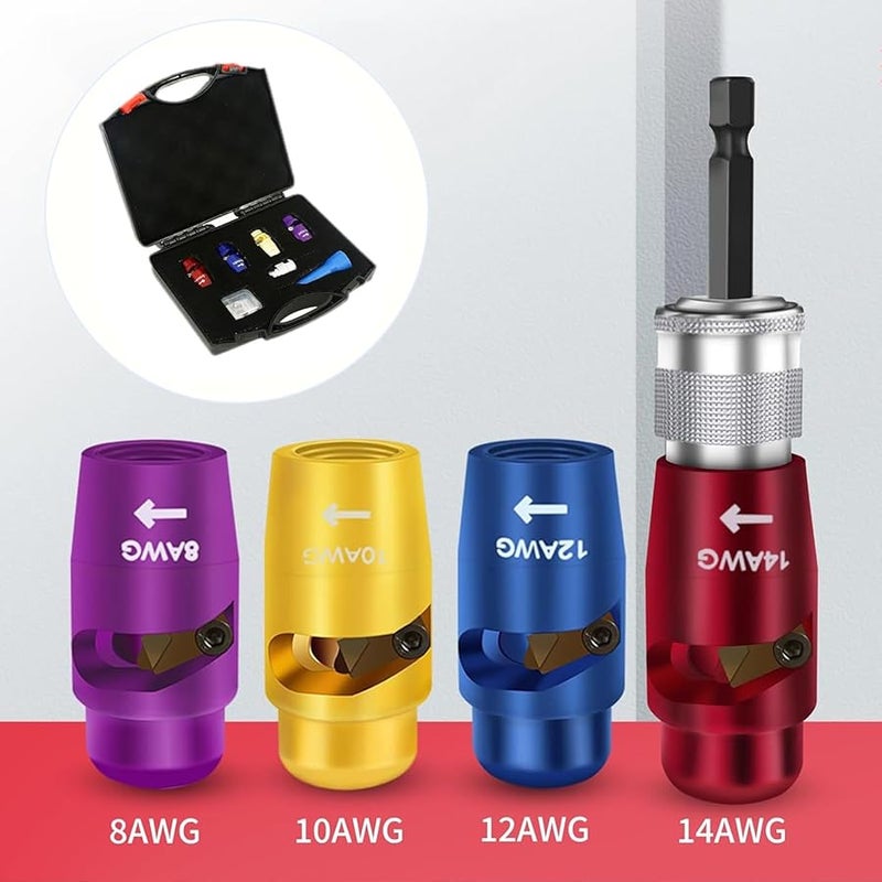 As Shown Color Electric Wire Twisting Tool with Quick Stripping Function for Power Drill Cable - Image 5