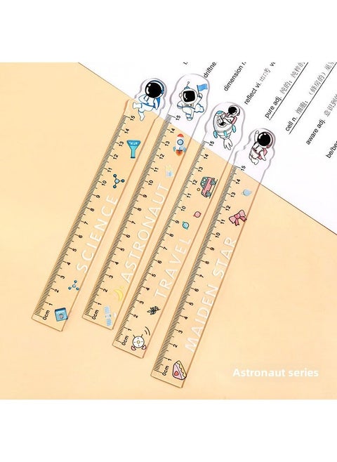 Cartoon Unique Ruler 15cm Student Art Measure Astros Series (Random)